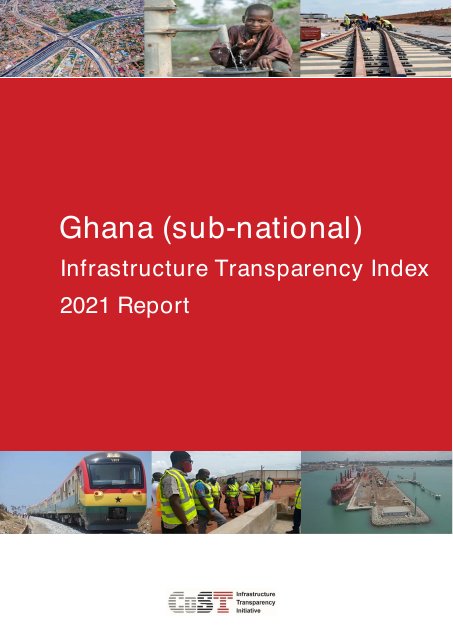 Cover of CoST Ghana Sub-national ITI Report 2021