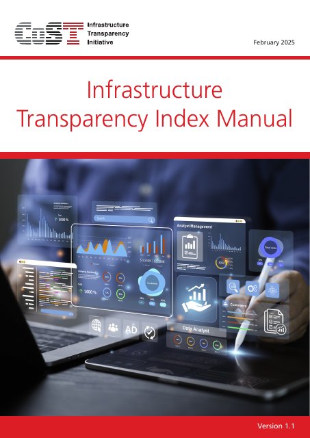 Cover of Infrastructure Transparency Index Manual
